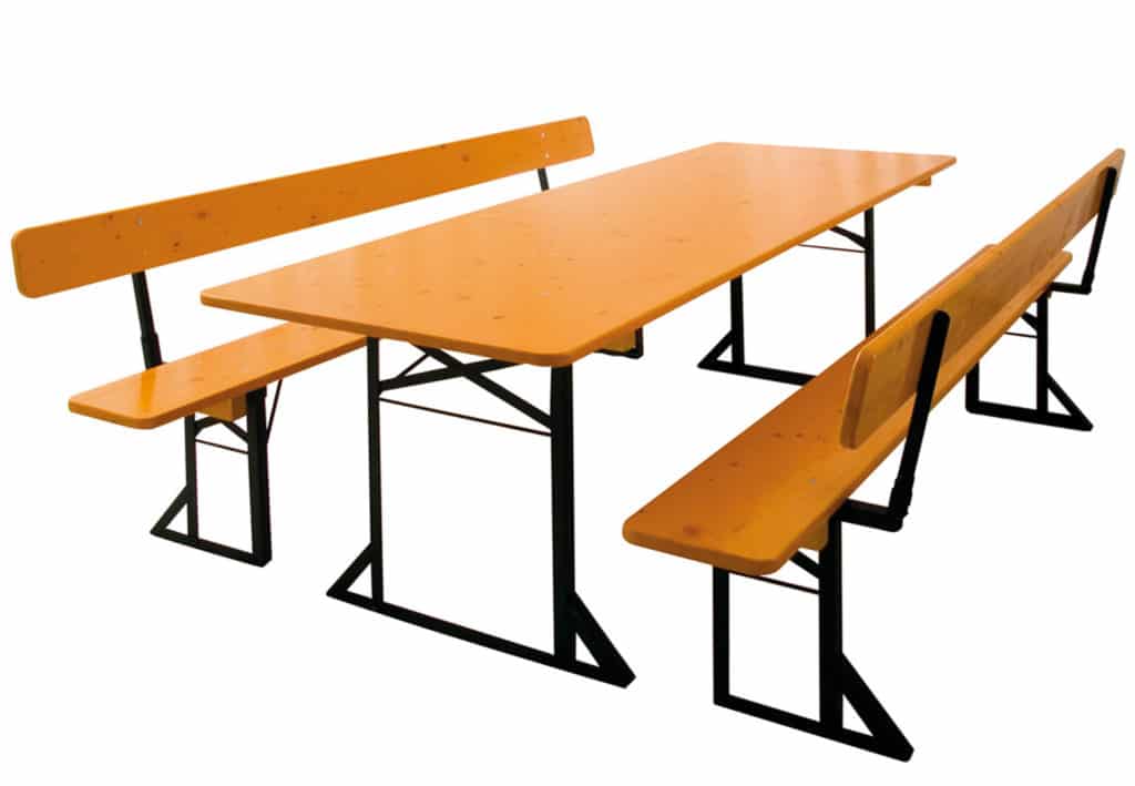Tavoli & panche pieghevoli – schienale 01 Klapptische Klappbänke - Rückenlehne 01